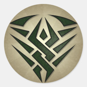Runder Sticker für das Tribal Abzeichen