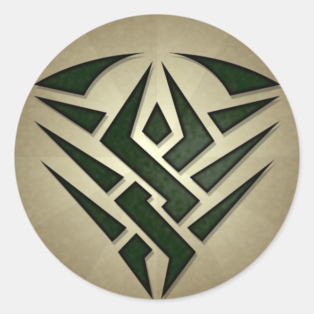 Runder Sticker für das Tribal Abzeichen (Vorderseite)