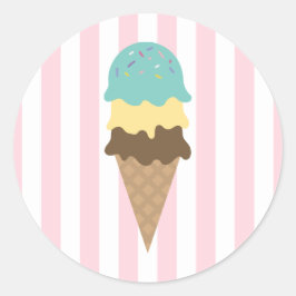 Runder Sticker für geschliffene Eiscreme (3)