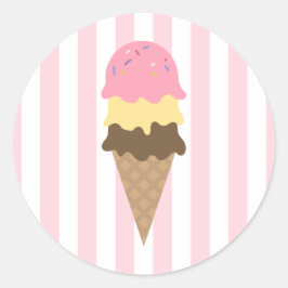 Runder Sticker für geschliffene Eiscreme (5)