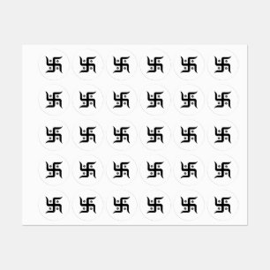 Runder Swasthik Stickers Etiketten