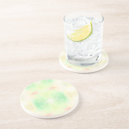Runder Teller mit einem weichen, aquarellartigen P Getränkeuntersetzer