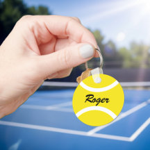 Runder Tennisball-Schlüsselanhänger | Personalizie