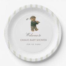 Runder Walzbär Golf Baby Shower Neu im Club