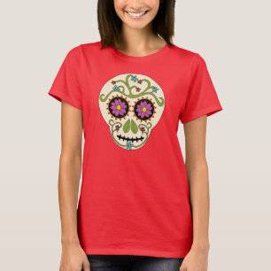 Runder Zuckerschädel-T - Shirt