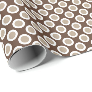 Rundere Punkte, Töne in Taupe Geschenkpapier