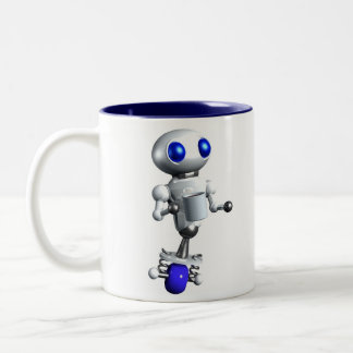 RUNDERER TRINKENDER KAFFEE ZWEIFARBIGE TASSE