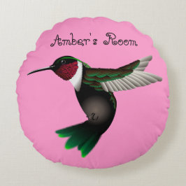Rundes Akzentkissen des Kolibris Kissen