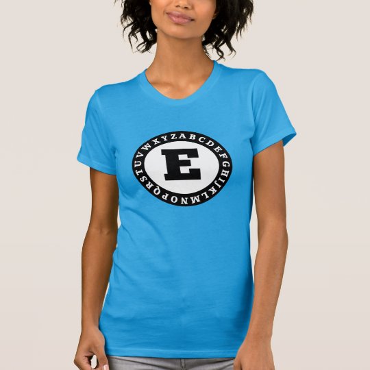 Rundes Alphabet-T-Stück: E T-Shirt