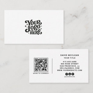 Rundes benutzerdefiniertes Logo QR-Code Social Med Visitenkarte