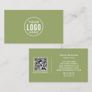 Rundes benutzerdefiniertes Logo QR-Code Social Med Visitenkarte