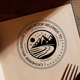 Rundes Berg Skizze Dieses Buch gehört zu Gummistempel