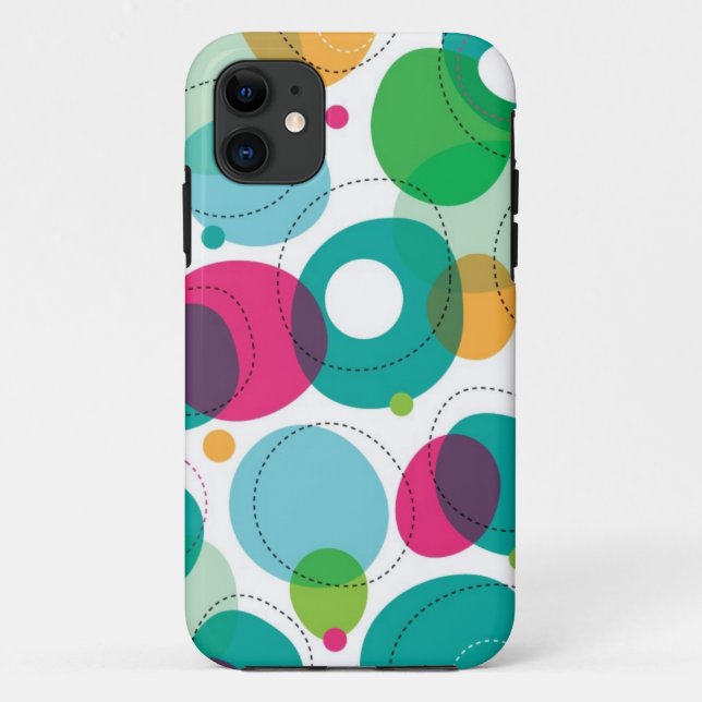 Rundes Blasenkindermuster Case-Mate iPhone Hülle (Rückseite)