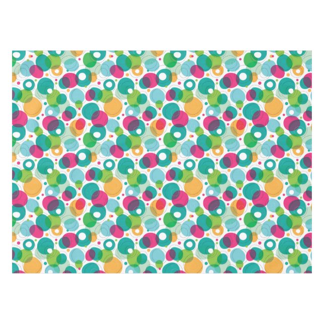 Rundes Blasenkindermuster Tischdecke (Vorderseite (Horizontal))