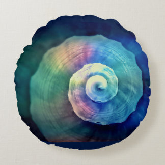 Rundes buntes Schnecke-Muschelthrow-Kissen Kissen