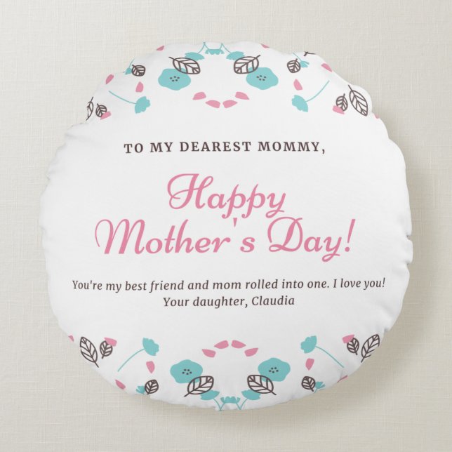 Rundes Dekokissen (41 cm) (Vorderseite)