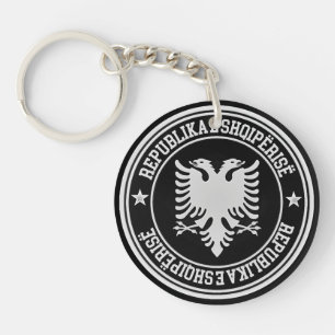 Rundes Emblem Albaniens Schlüsselanhänger