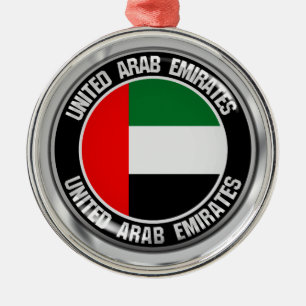 Rundes Emblem Arabische Emirates Ornament Aus Metall