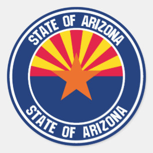Rundes Emblem Arizonas Runder Aufkleber