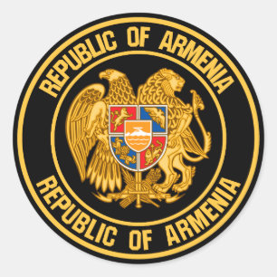 Rundes Emblem Armeniens Runder Aufkleber