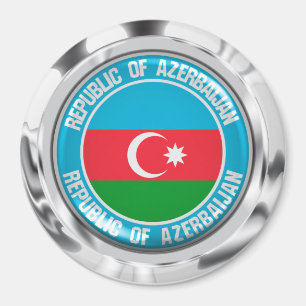Rundes Emblem Aserbaidschans Magnet