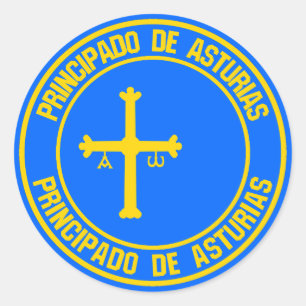 Rundes Emblem Asturiens Runder Aufkleber