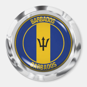 Rundes Emblem Barbados Magnet