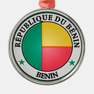 Rundes Emblem Benins Ornament Aus Metall
