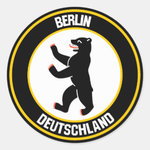 Rundes Emblem Berlins Runder Aufkleber