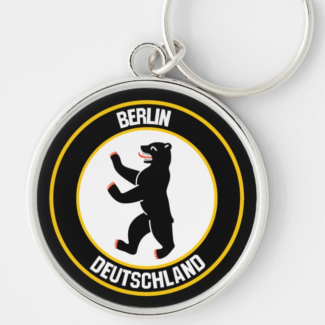 Rundes Emblem Berlins Schlüsselanhänger (Vorne)