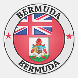 Rundes Emblem Bermudas Runder Aufkleber