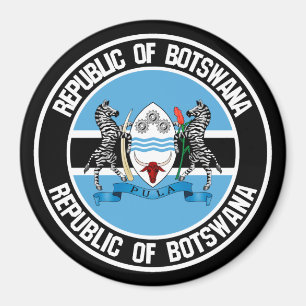 Rundes Emblem Botswanas Magnet