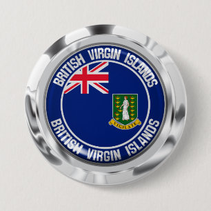 Rundes Emblem British Virgin Islands Button