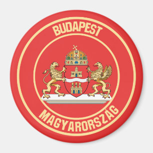 Rundes Emblem Budapests Magnet