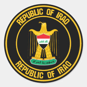 Rundes Emblem des Iraks Runder Aufkleber