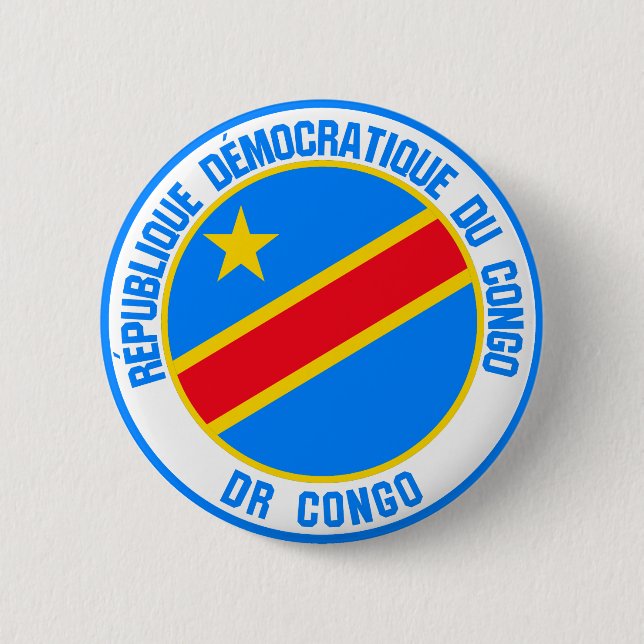 Rundes Emblem des Kongos Button (Vorderseite)