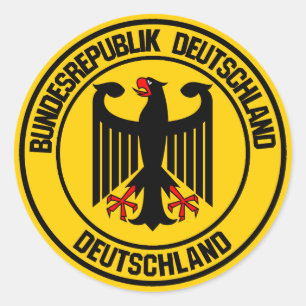Rundes Emblem Deutschlands Runder Aufkleber
