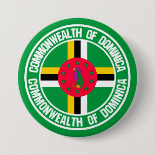 Rundes Emblem Dominicas Button