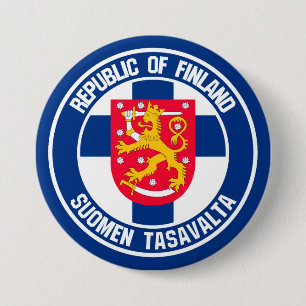 Rundes Emblem Finnlands Button