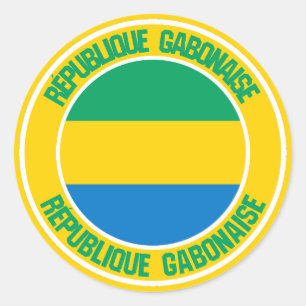 Rundes Emblem Gabuns Runder Aufkleber