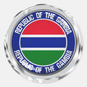 Rundes Emblem Gambias Runder Aufkleber