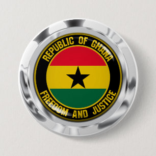 Rundes Emblem Ghanas Button