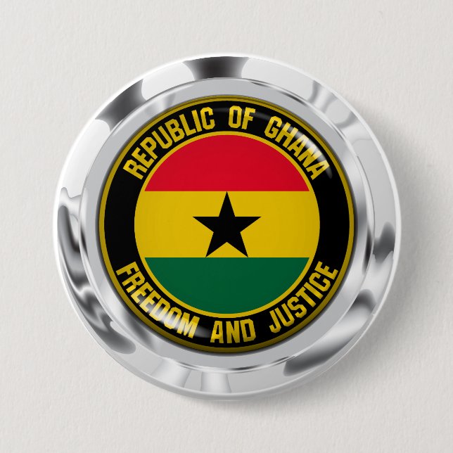 Rundes Emblem Ghanas Button (Vorderseite)