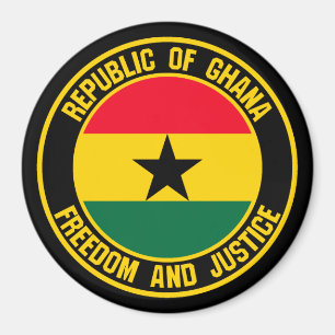 Rundes Emblem Ghanas Magnet