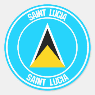 Rundes Emblem Heiliger Lucia Runder Aufkleber