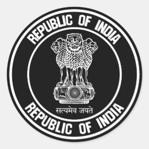 Rundes Emblem Indiens Runder Aufkleber