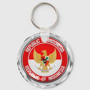 Rundes Emblem Indonesiens Schlüsselanhänger