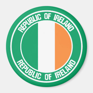 Rundes Emblem Irlands Magnet
