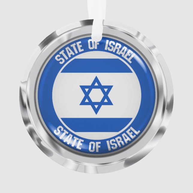 Rundes Emblem Israels Ornament (Rückseite)