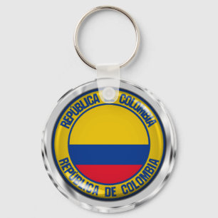 Rundes Emblem Kolumbiens Schlüsselanhänger